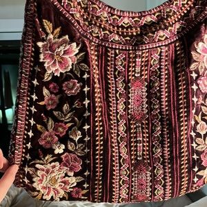 Johnny was bag velvet paisley